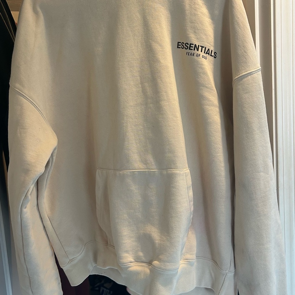 Fear of God Essentials Cream Hoodie